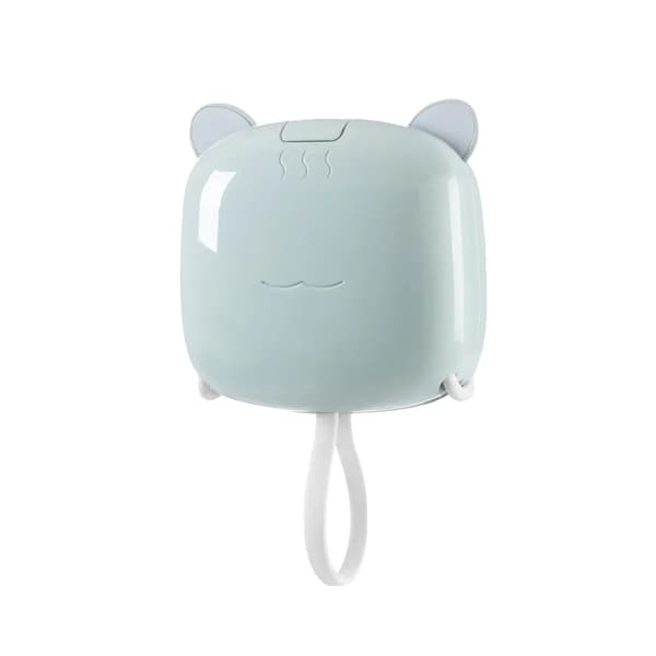Kannettava Power Bank, USB Type C -yhteensopivuus, sisäänrakennetut kaapelit, silikonikuori,5000mAh, Tyypille C sininen