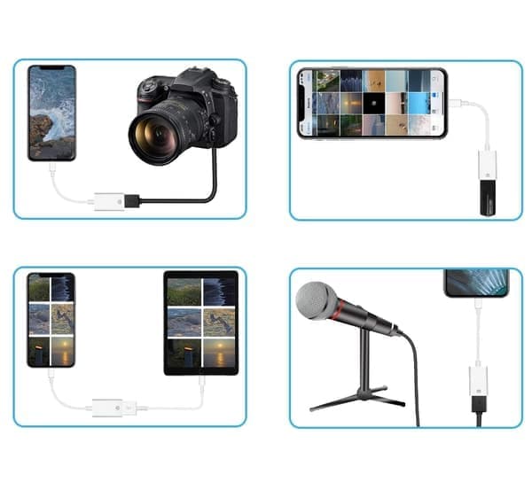 OBOSOE iPhone-sovitin USB:hen - USB 2.0 naaras salamaan - OTG