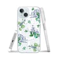 Miniatyrbild 3 av 6: iPhone 15 Plus-skal med MagSafe Transparent Silikon Flexibla Lila Blommor