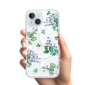 Miniatyrbild 2 av 6: iPhone 15 Plus-skal med MagSafe Transparent Silikon Flexibla Lila Blommor