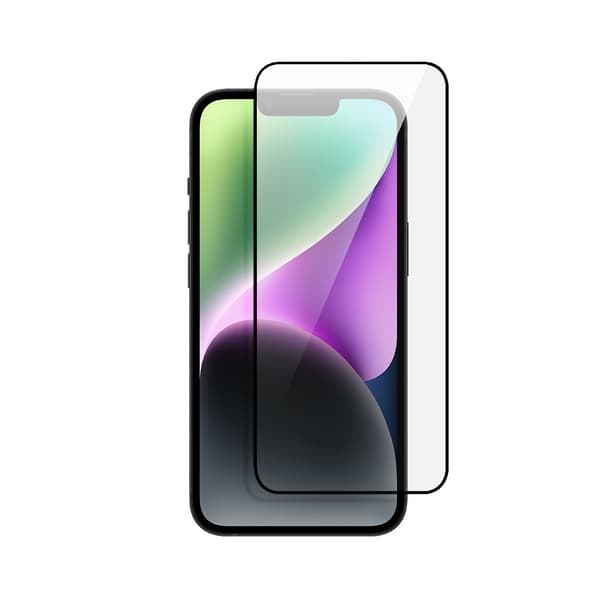 Det mest holdbare kompositglas med keramisk belægning til hele 5D-skærmen med sort ramme til iPhone 14
