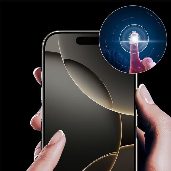 Privacy Glass med sort ramme til iPhone 14