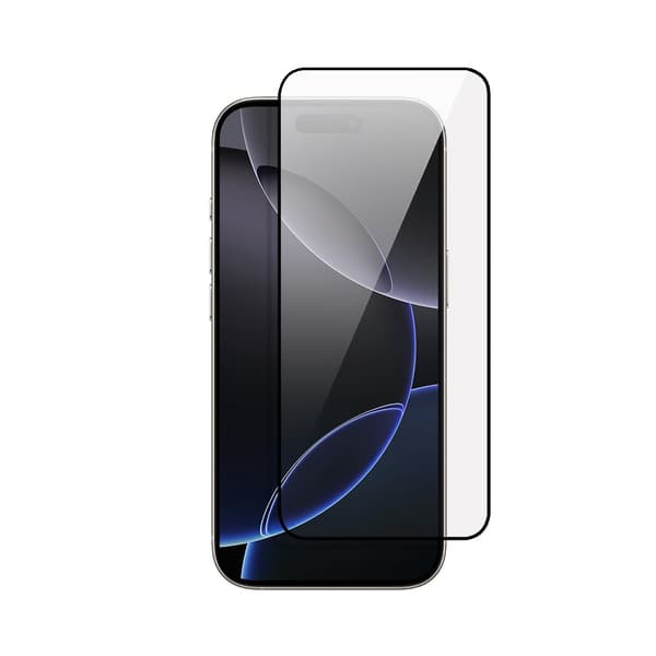 Diamanthårdt glas med sort ramme til iPhone 16 Pro