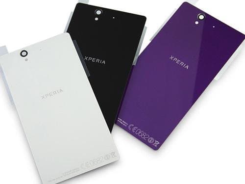 Sony Xperia Z Batterilucka (Baksida) Svart/Vit/Lila Svart