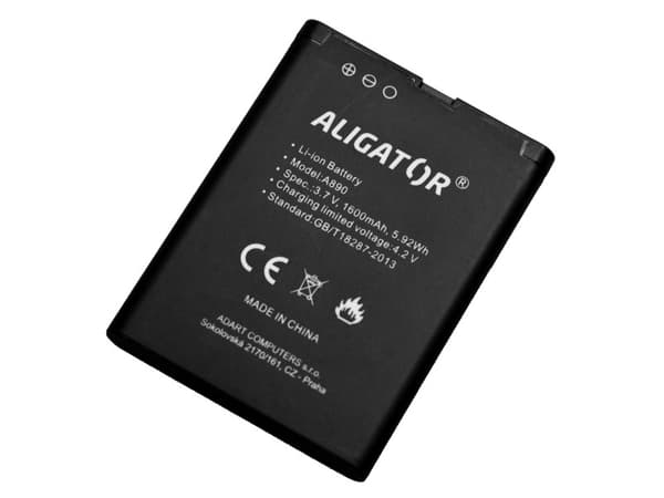 Aligator A890BAL, Batteri, Aligator, A890/A900, Sort, Lithium-Ion (Li-Ion), 1600 mAh