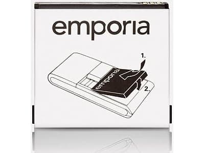 Emporia 1150mAh Li-Ion, Akkukäyttöinen, Musta, Litium-Ion (Li-Ion), 1150 mAh, 3.7 V, Emporia F210, F220, FLIP perusmalli