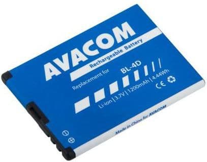 Batteri AVACOM GSNO-BL4D-S1200A for Nokia E7, N8 Li-Ion 3,7V 1200mAh (erstatning for BL-4D)