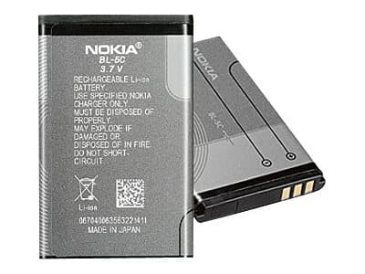 Nokia BL-5C - Mobiltelefonbatteri - Li-Ion - 850 mAh - for Nokia 10X, 111, 12XX, 130, 16XX, 1800, 20X, 215, 222, 27XX, 31XX, C1, C2, X2; Asha 20X