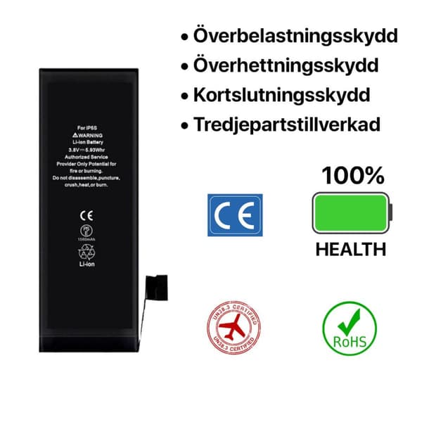 iPhone 5S Batteri Hög Kvalité
