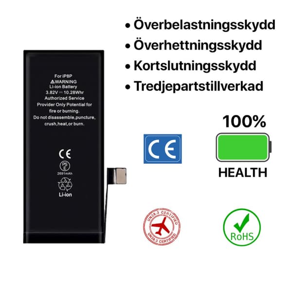 iPhone 8 Plus Batteri Med Tejp