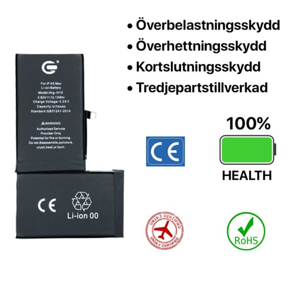 iPhone Xs Max Batteri Med Tejp