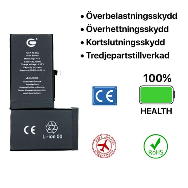 iPhone XS Max Batteri Hög Kvalité
