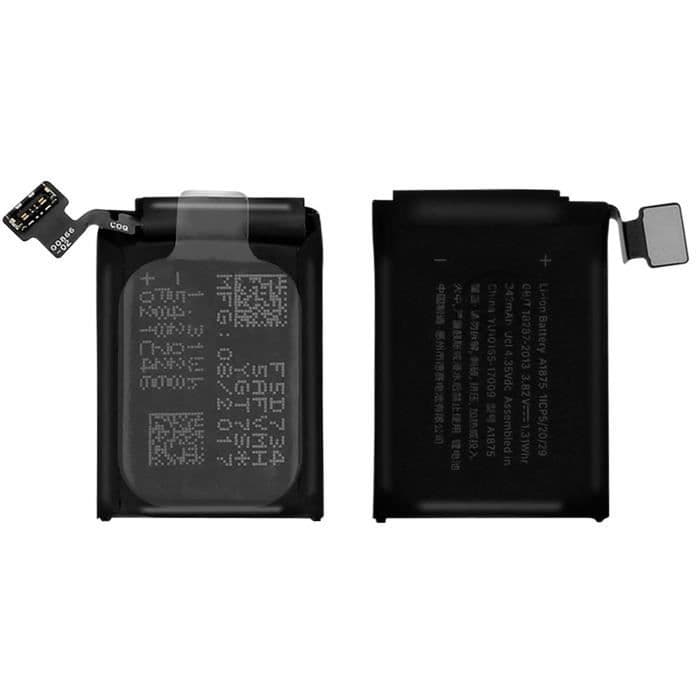 2x Interna Batterier Klocka 38 mm 262 mAh Svart