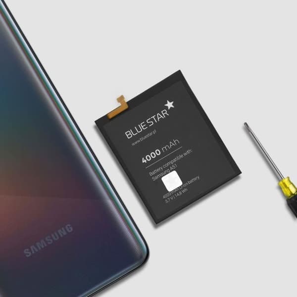 Ersättningsbatteri Samsung Galaxy A51 4000mAh Li-Ion Blå stjärna Svart