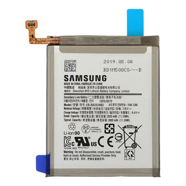 Internt batteri Samsung Galaxy A20e 3000mAh Original EB-BA202ABU Vit