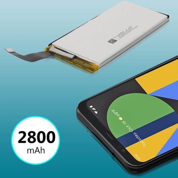 Internt batteri Google Pixel 4 2800mAh kompatibel ersätter GO2Ol-B White