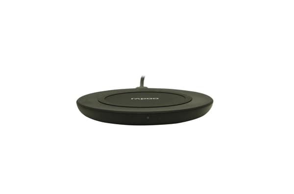 Rapoo XC140 - Induktiv opladningsmåtte + AC-adapter - 10 Watt - 2 A - QC 3.0 (USB) - sort - Europa