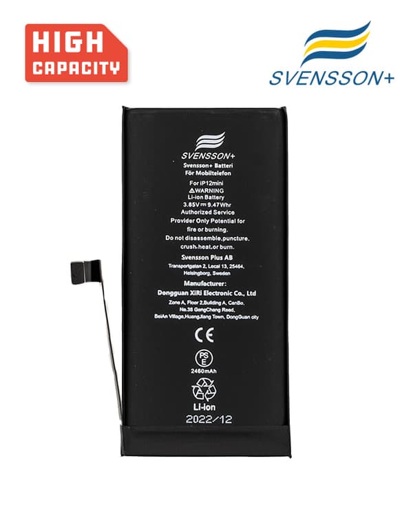 Svensson Plus High Capacity Battery For iPhone 12 Mini 2460 mAh