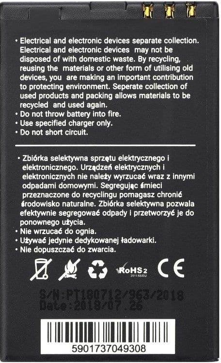 Bateria Blue Star BlueStar Battery Nokia E66 E75 C5-03 3120 Classic 8800 Arte Saphire 1200 mAh Li-Ion Analog BL-4U