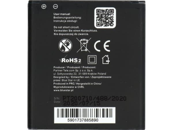 Bateria Partner Tele.com Batteri til Samsung G3608 Galaxy Core Prime G3606 G3609 1700 mAh Li-Ion Blue Star PREMIUM