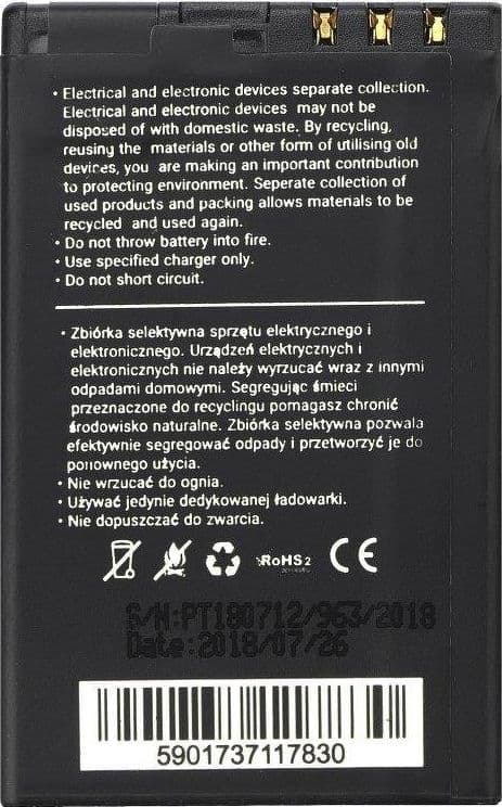 Bateria Blue Star BlueStar Battery Nokia 5310 X3-01 6600 fold Li-Ion 950 mAh Analog BL-4CT