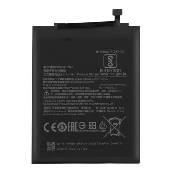 Internt batteri - Xiaomi - Redmi Note 7 - 4000mAh - Svart - Kompatibel Ersätter 46BN4AA030H8