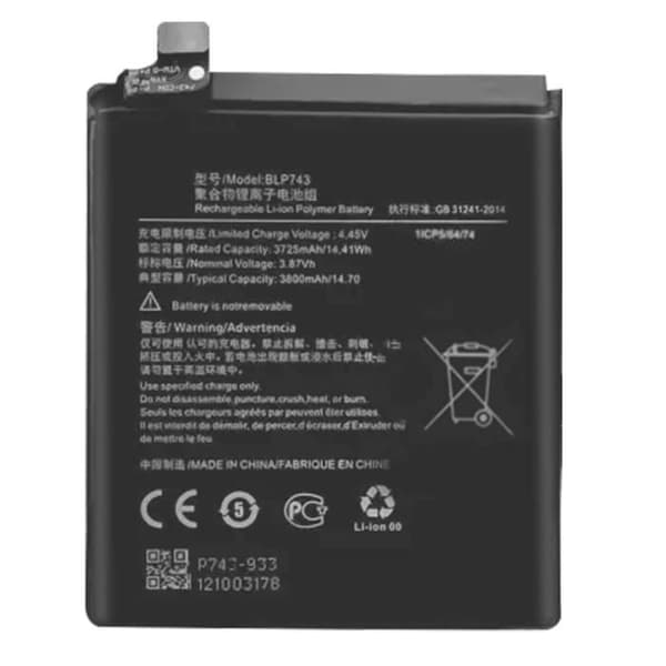 Internt batteri - Oneplus - 7T - 3700mAh - Svart - Kapacitet 3700mAh