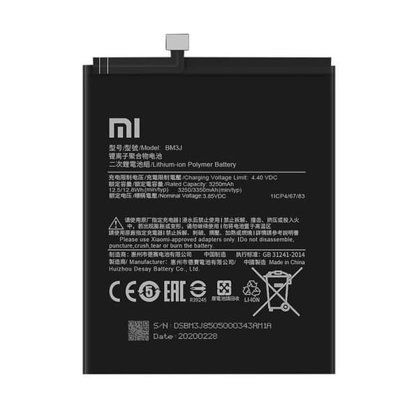 Internt batteri för Xiaomi Mi 8 Lite - XIAOMI - BM3J - 3250mAh - Lithium Ion - Svart