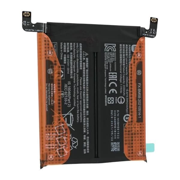 Internt batteri för Xiaomi 11T Pro 2500mAh Original BM58 Black