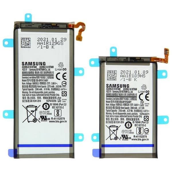 Internt batteri Samsung Galaxy Z Fold 2 Huvud- och sekundärt Original Svart