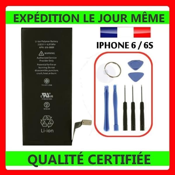 Batteri iPhone 6 / 6S Ny intern högkapacitet 1810 med gratis verktyg
