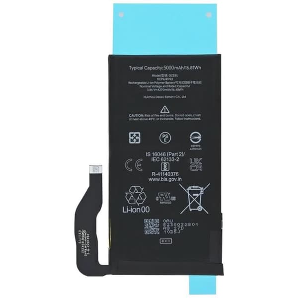 Internt batteri för Google Pixel 7 4355mAh Original GZE8U Svart