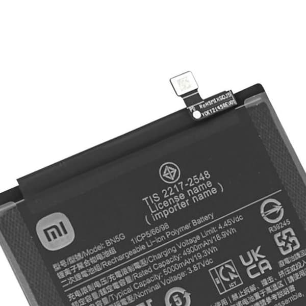Internt batteri för Xiaomi Redmi 10A och 10C 5000mAh Original BN5G Black