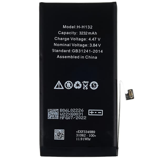 iPhone 13 3.84V 3232mAh ladattavalle Li-polymeeriakulle