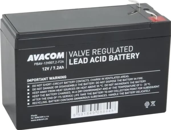 Avacom AVACOM-batterier 12V 7,2Ah F2 (PBAV-12V007,2-F2A)
