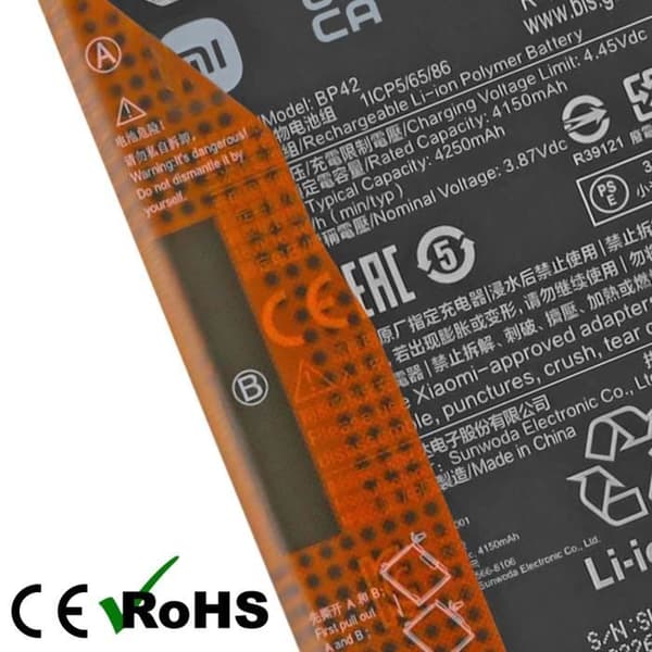 Internt batteri - XIAOMI - Mi 11 Lite - 4250mAh - Lithium Ion - Svart