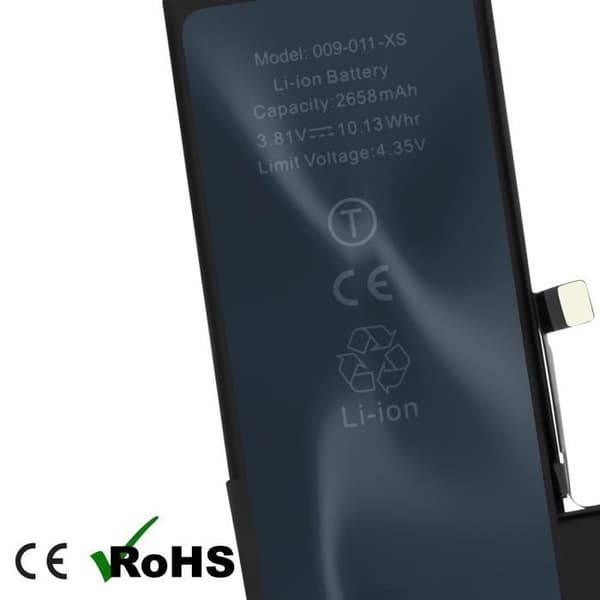 Batteri för Apple iPhone XS - AVIZAR - BAT-COMP-IPXS - Svart - 2658mAh - Lithium Ion - 3,7 V