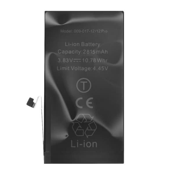 Batteri för Apple iPhone 12 och 12 Pro 2815mAh - AVIZAR - BAT-COMP-IP12 - Svart - Lithium Ion - 3,85 V