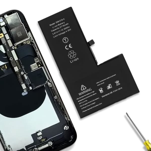 Batteri för iPhone X - AVIZAR - BAT-COMP-IPX - 2716mAh - Litium Ion - 3,7 V - Svart