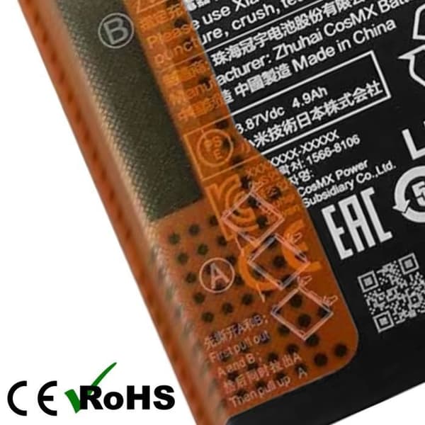 Internt batteri för Xiaomi 12T och 12T Pro 5000mAh Original BN5J Xiaomi Black