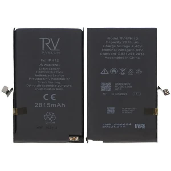iPhone 12 Batteri Rvelon Premium 2815mAh