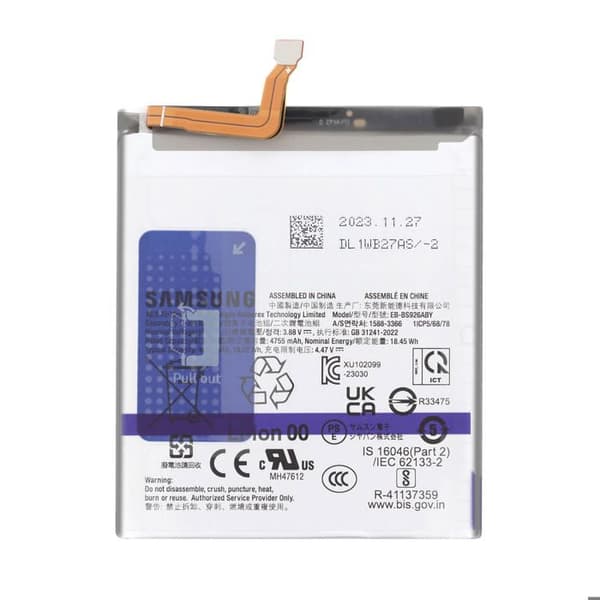 Original internt batteri för Samsung Galaxy S24 Plus 4900mAh Samsung Black