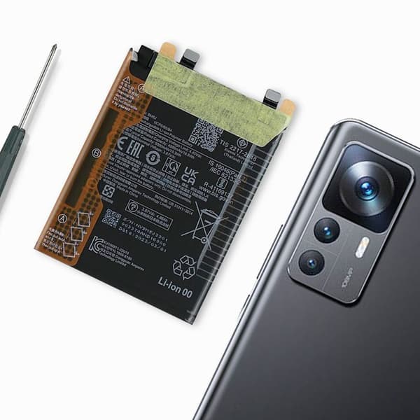 Internt batteri för Xiaomi 12T och 12T Pro 5000mAh Original BM5J Xiaomi Black