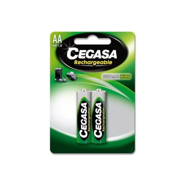 Ladattavat paristot Cegasa 104371 2100 mAh (2 uds)