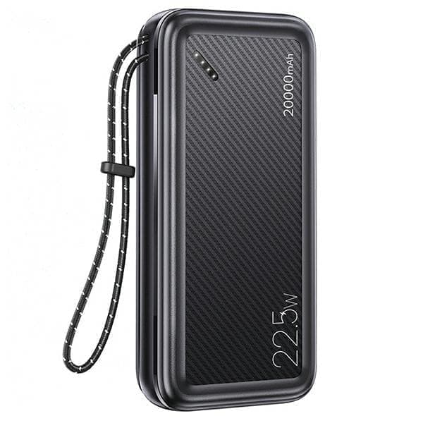 USAMS Powerbank PB60 20000mAh 22.5W 2xQC3.0+PD Fast Charge musta/musta 20KCD16801 (US-CD168)