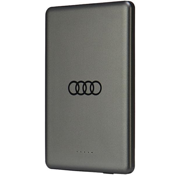Audi Induction Powerbank 15W 5000mAh harmaa/harmaa Big Logo MagSafe AU-MWPB5000-GT/D1-GY