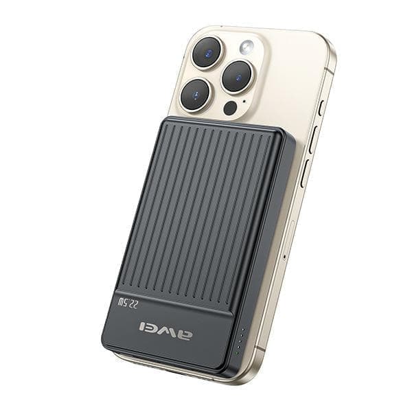 AWEI PowerBank MagSafe P33K 10000mAh 22.5W musta/musta