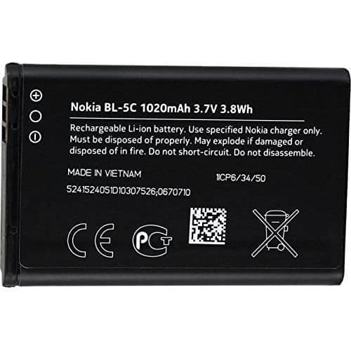 Nokia BL5C 1239 batteri - 1020mAh - Litiumjon - 3,7V