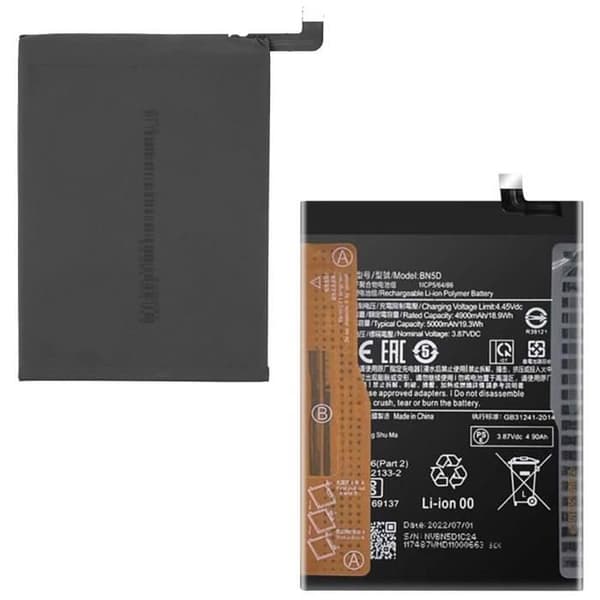 Internt batteri - XIAOMI - BN5D - 5000 mAh - Kompatibel Redmi Note 11/11S - Lithium Ion