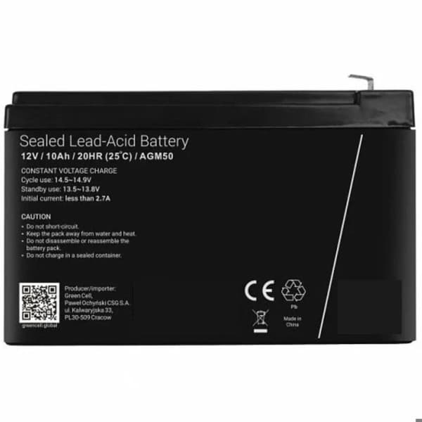 Batteri 12V 10Ah - 4,74mm - 151 x 98 x 94 mm